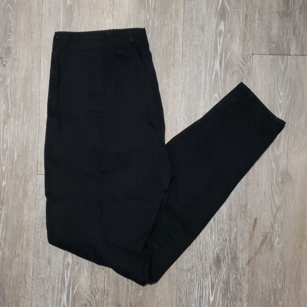Black skinny fit denim pants